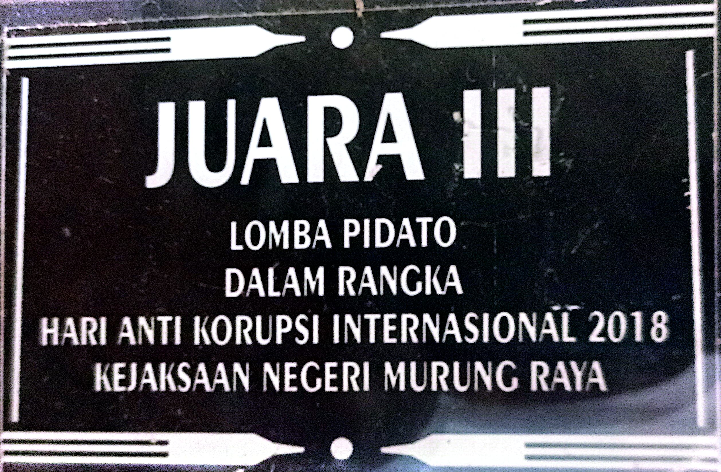 Juara 3 lomba pidato